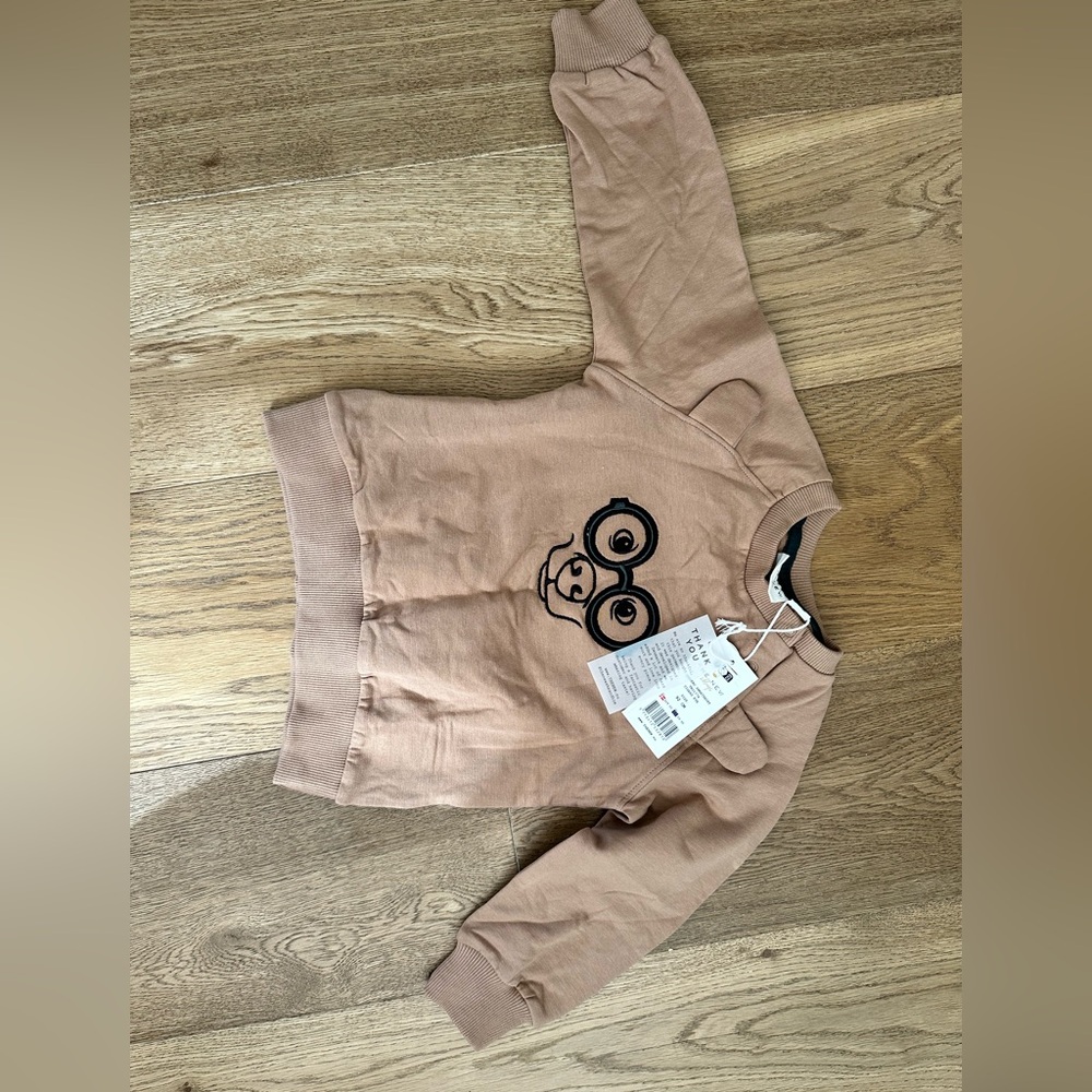 Brown “The New” Brand Sweatshirt with Dog Design